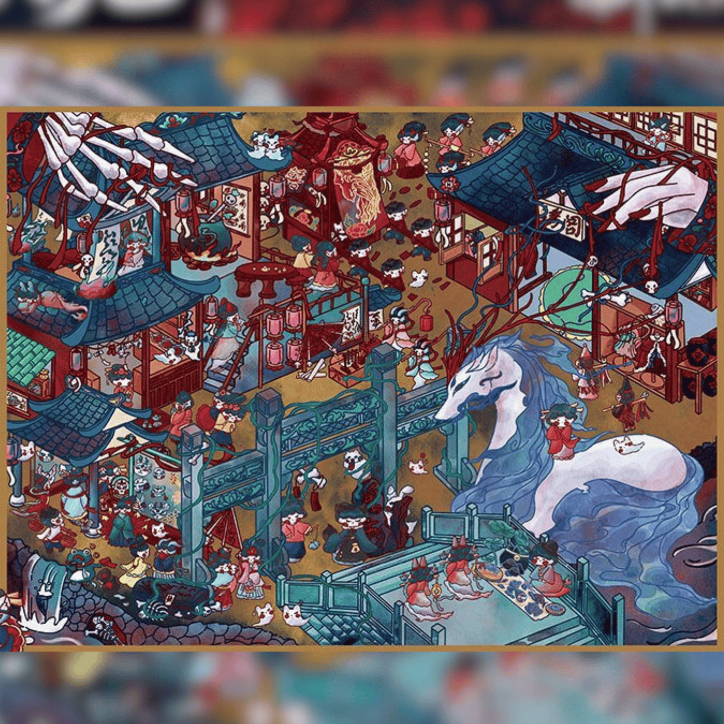 Ghost Chapter 3D Scene Sticker Plus Size 2 Theme Sets: Ghost Ship | Chinese Ghost Market