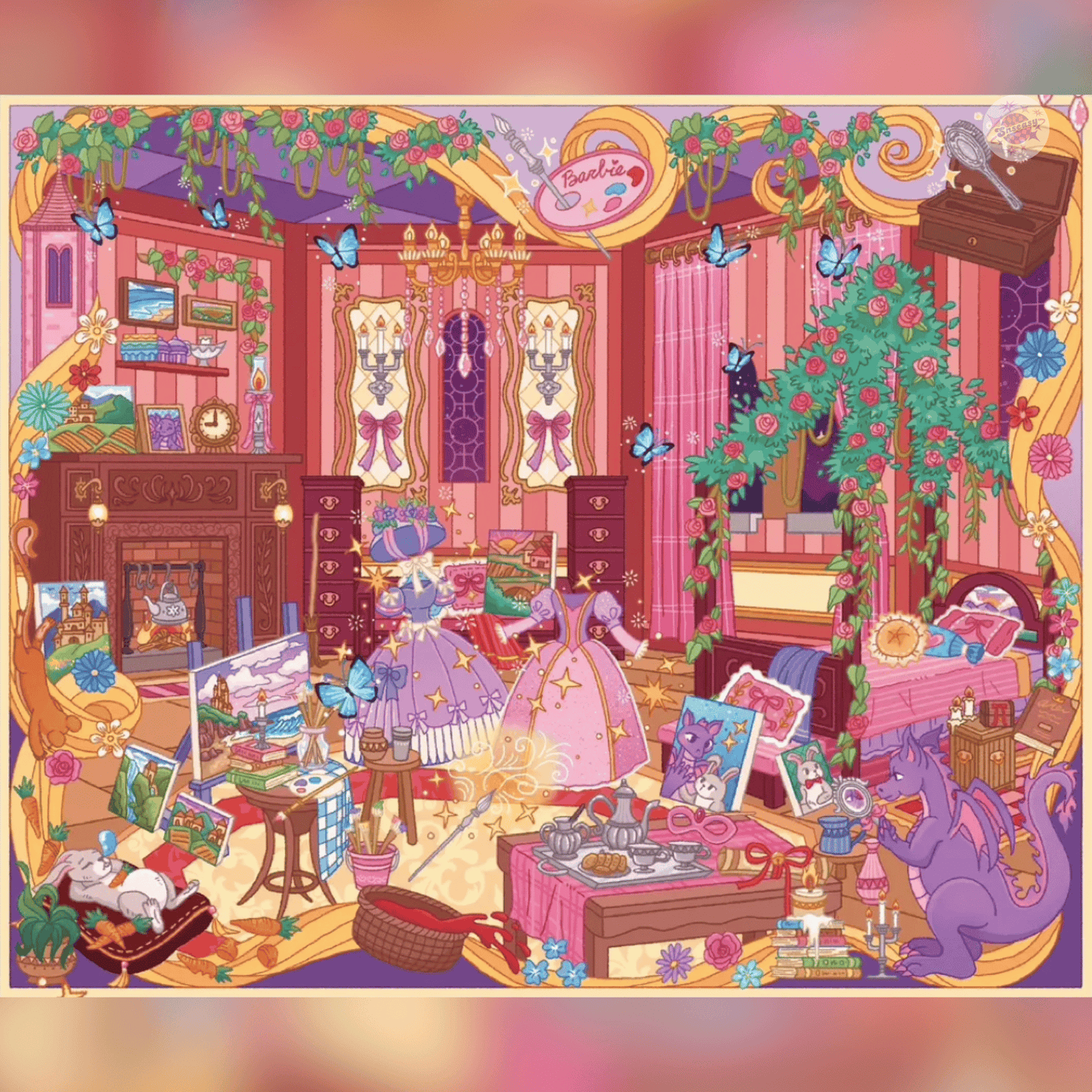 Dreamy Fantasy Journey 3D Scene Sticker Plus Size 4 Theme: Hat Trick | The Glimmer Stage | Golden Twist of Fate | Hazelwood Journey
