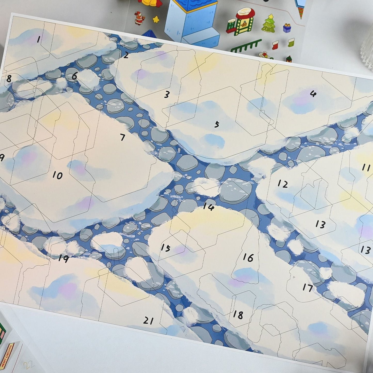 Grinwald Christmas Town 3D Scene Sticker Plus Size