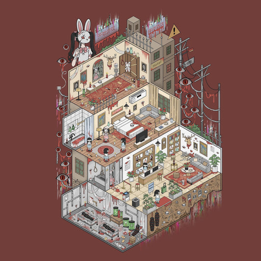 Hotel Creepypasta – Plus Size 3D Sticker Scene