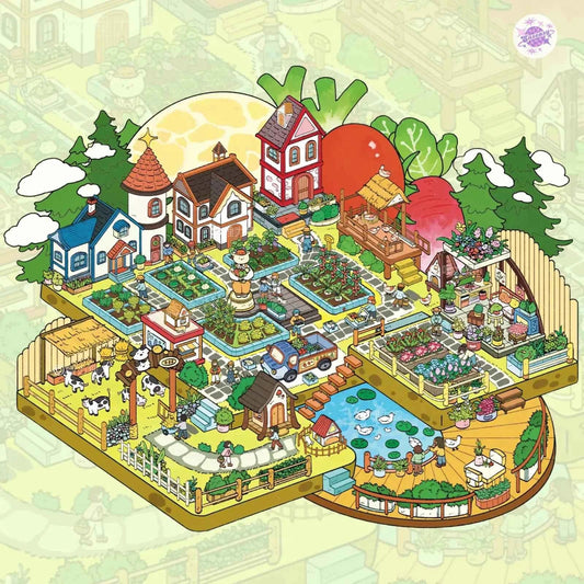 Forest Farm Series– Plus 3D DIY Miniature Sticker Scenes - 2 Theme Sets: Forest Time | Forest Farm