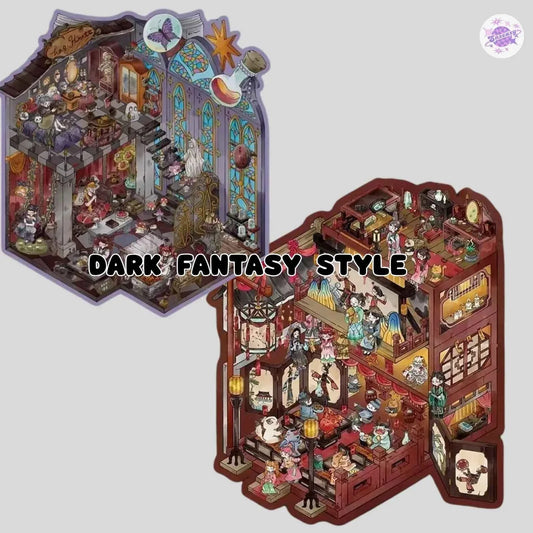 Dark Fantasy Style – Plus Size 3D Sticker Scenes – 2 Theme Sets: Chinese Shadow Puppetry | Magical Potion House