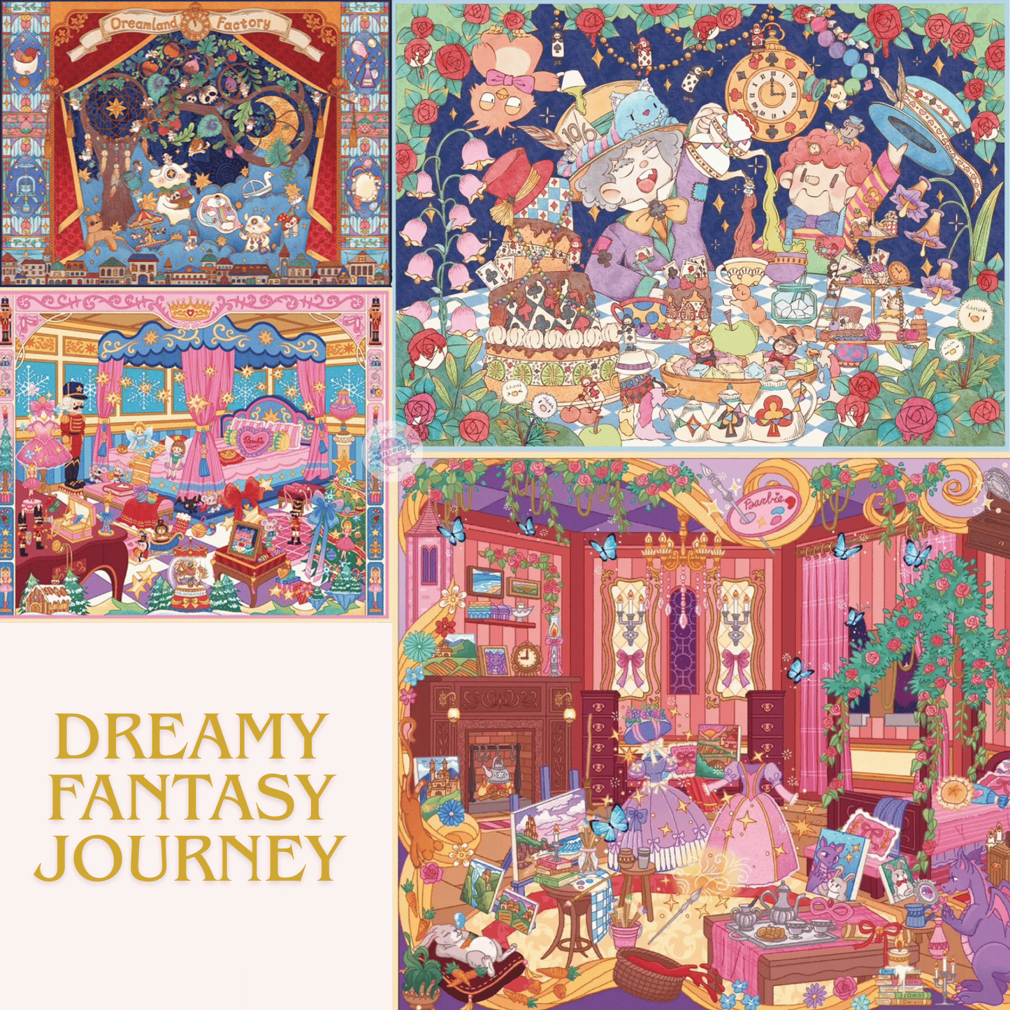 Dreamy Fantasy Journey 3D Scene Sticker Plus Size 4 Theme: Hat Trick | The Glimmer Stage | Golden Twist of Fate | Hazelwood Journey