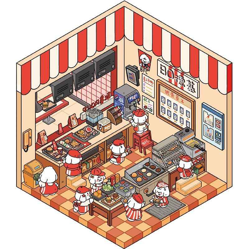 BoBo Puppy Sticker Book – 12 Fun-Themed Scenes | 3D Miniature Scene Stickers