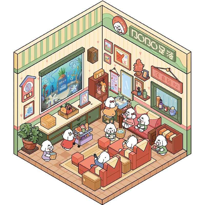 BoBo Puppy Sticker Book – 12 Fun-Themed Scenes | 3D Miniature Scene Stickers