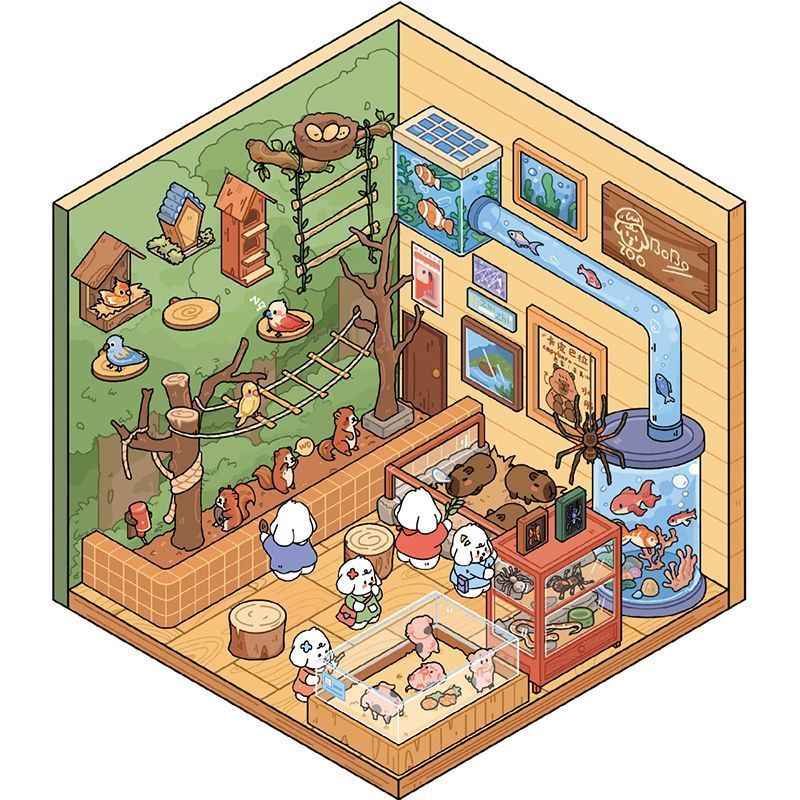 BoBo Puppy Sticker Book – 12 Fun-Themed Scenes | 3D Miniature Scene Stickers