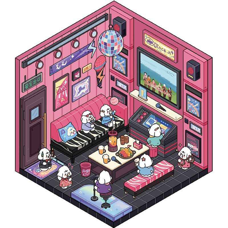 BoBo Puppy Sticker Book – 12 Fun-Themed Scenes | 3D Miniature Scene Stickers