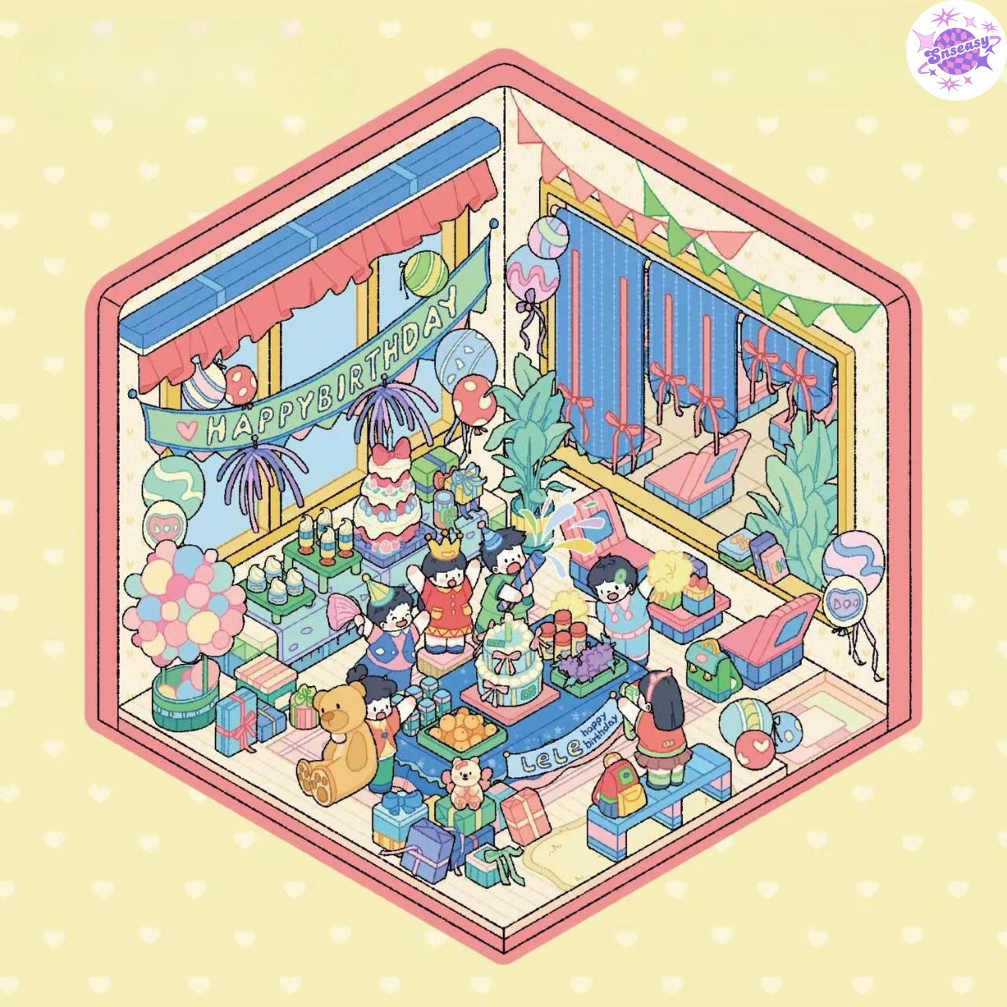 Miniature 3D Scene Stickers Scrapbook 7.0 – 20 Unique Themes: Purple Book (10 Themes) | Yellow Book (10 Themes)