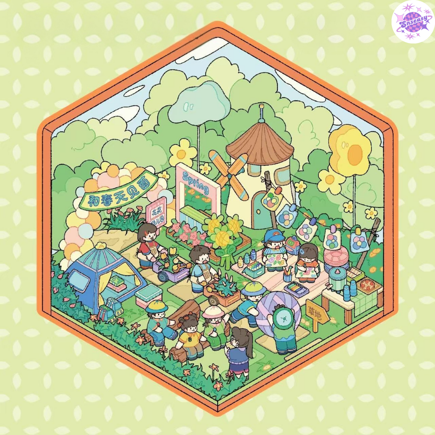 Miniature 3D Scene Stickers Scrapbook 7.0 – 20 Unique Themes: Purple Book (10 Themes) | Yellow Book (10 Themes)