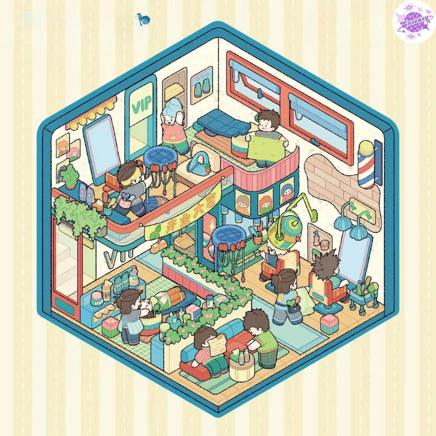 Miniature 3D Scene Stickers Scrapbook 7.0 – 20 Unique Themes: Purple Book (10 Themes) | Yellow Book (10 Themes)