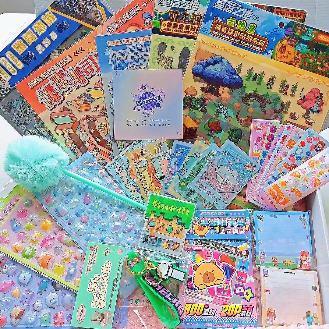 "Pixel World" Scene Sticker Box