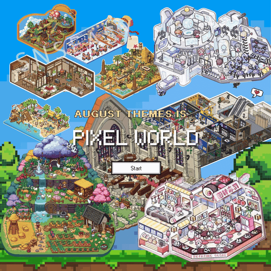 "Pixel World" Scene Sticker Box