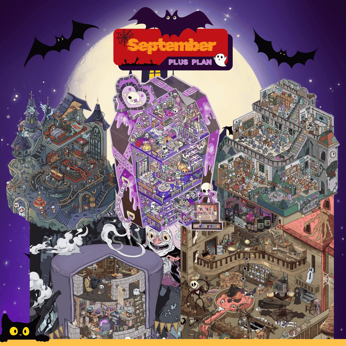 "Ghost Party" Scene Sticker Box