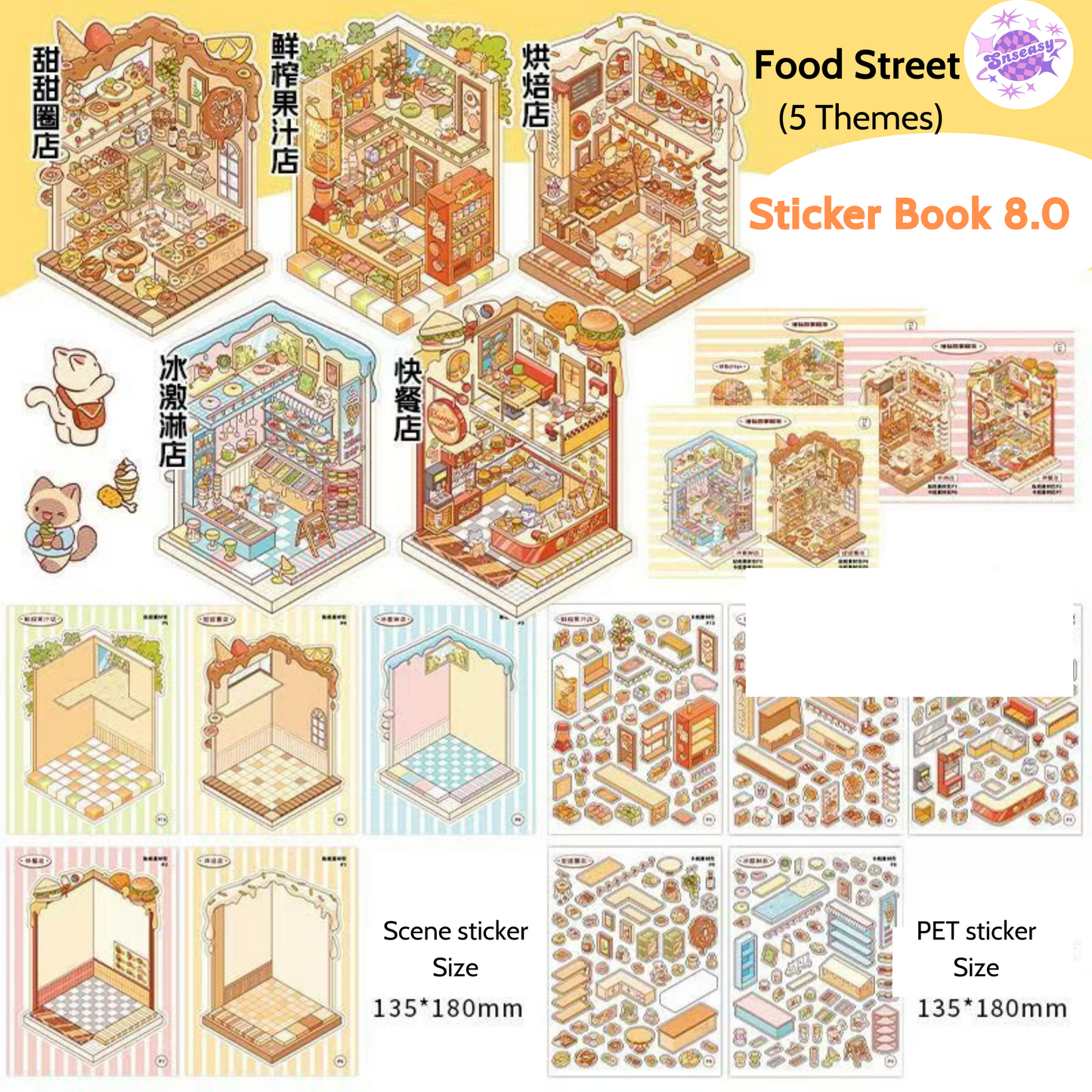 Miniature 3D Scene Stickers Scrapbook with 20 Pcs Unique Themes, Best Gifts, 1.0 | 2.0 | 3.0 | 4.0 | 5.0 | 6.0